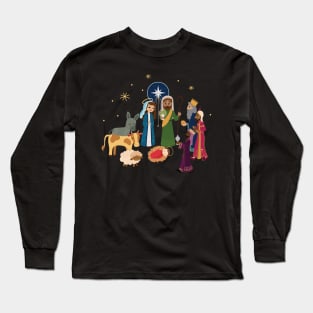 Christmas Nativity Scene Long Sleeve T-Shirt